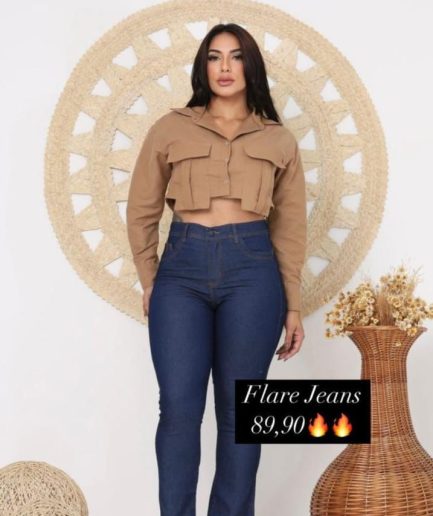 CALÇA FLARE JEANS